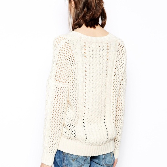 d.Ra Stockholm Pullover cable Sweater open knit - Picture 2 of 8